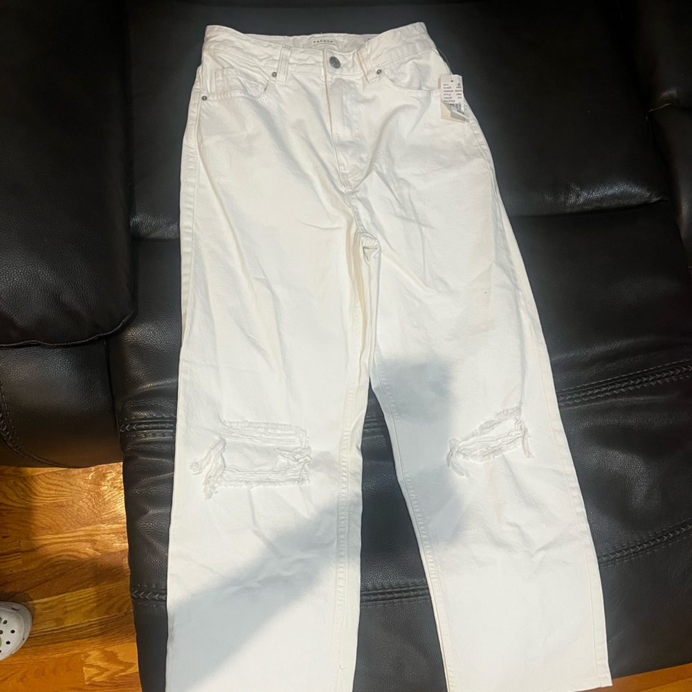 Pac sun white distressed jeans
